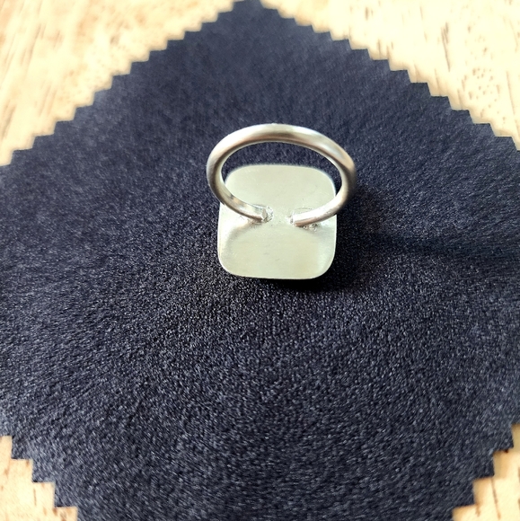 Handmade Art Deco Sterling Silver Pinkie Ring, size 3.5 - Picture 3 of 6